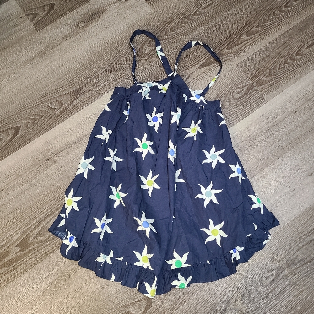 Navy Floral Mini Dress with Spaghetti Straps